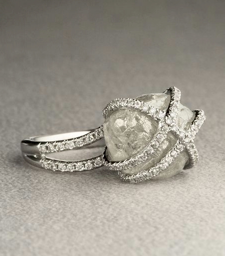 Diamond In The Rough Solitaire Ring