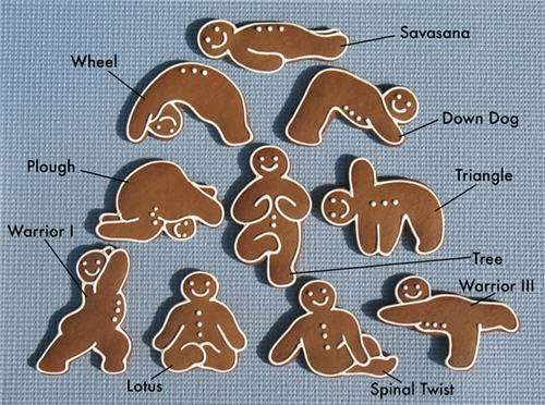 Gingerbread Yoga Cookies