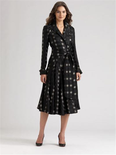 Diane von Furstenberg Militaffy Wrap Dress