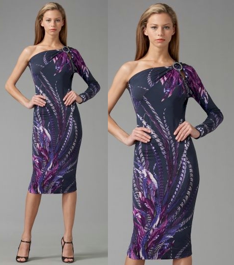 Just Cavalli One-Shoulder Jersey Dress