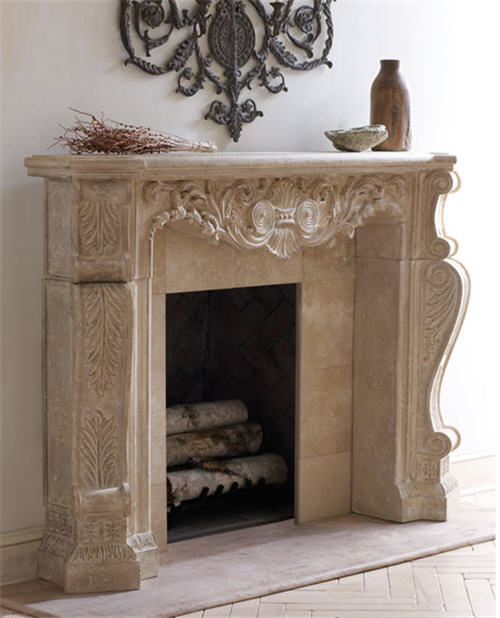 stone-scroll-mantel