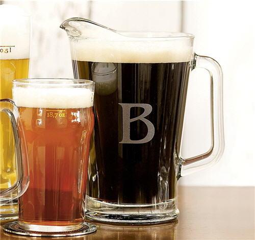 Monogrammable Beer Pitcher