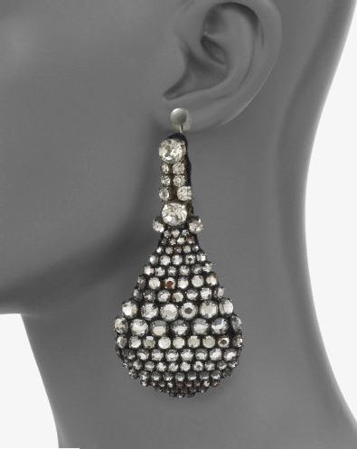 Vera Wang Crystal Teardrop Earrings 2