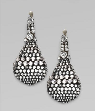 Vera Wang Crystal Teardrop Earrings