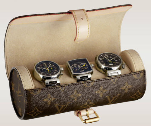 Louis Vuitton 3 Watch Case M47530 Brown