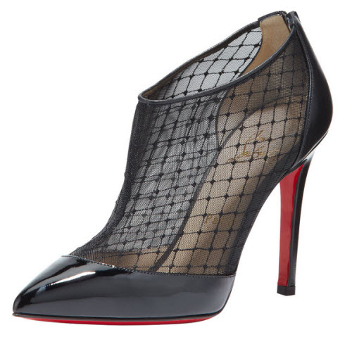Profit tackle bryder daggry Shoe of the Day: Christian Louboutin Filette Patent-Fishnet Mesh Bootie -  Exotic Excess