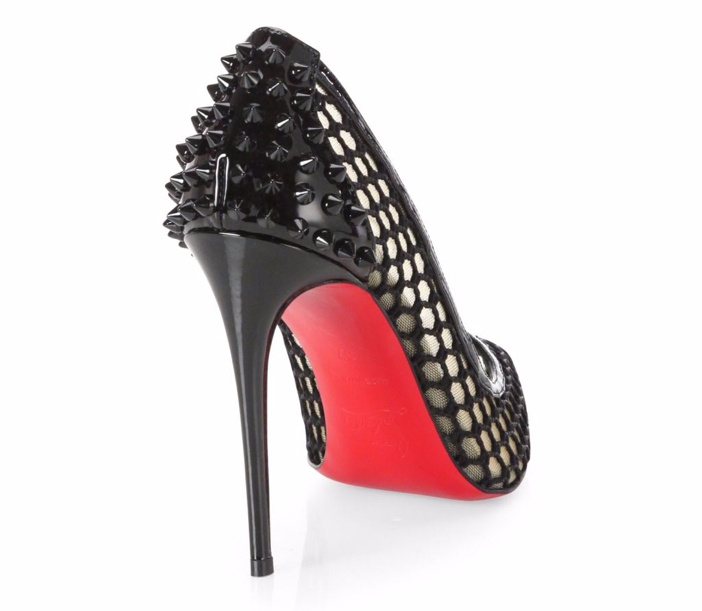 Christian Louboutin Guni Patent-Trim Spiked Mesh Pumps 2