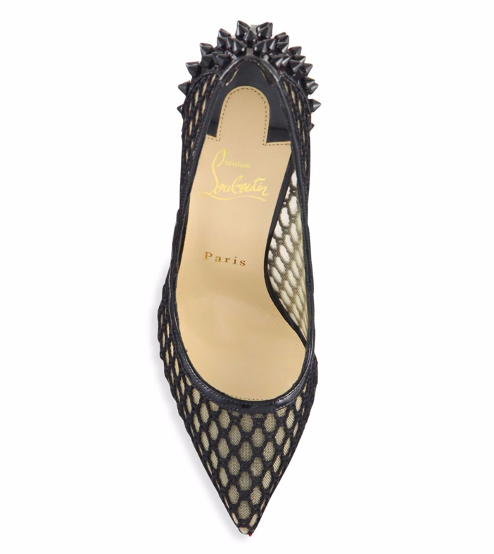 Christian Louboutin Guni Patent-Trim Spiked Mesh Pumps 3