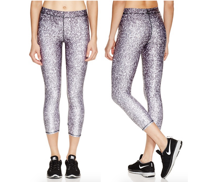 Terez Glitter Print Capri Leggings