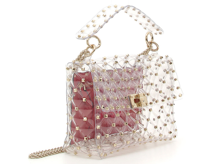 Valentino cheap plexi bag