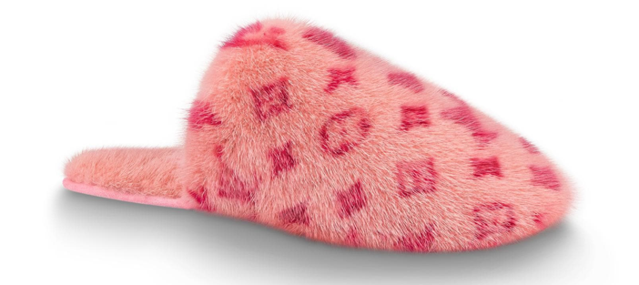 for Her Mink Louis Vuitton Slippers