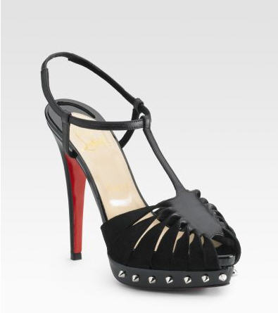 Shoe of the Day: Christian Louboutin Zigounette Spiked Leather Sandals ...