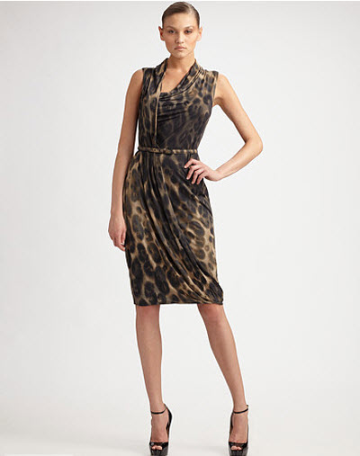 MaxMara Leopard-Print Jersey Dress - Exotic Excess