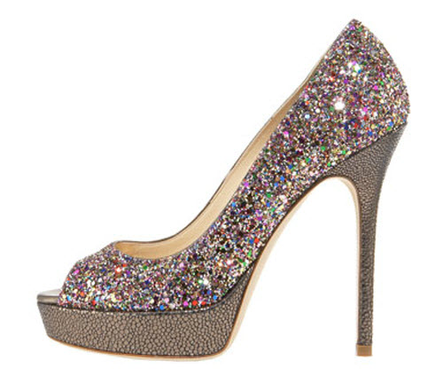 Shoe of the Day: Jimmy Choo Crown Glitter Platform Pump - Exotic Excess
