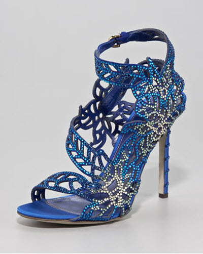 Shoe of the Day: Sergio Rossi Crystallized Satin Floral Sandal - Exotic ...