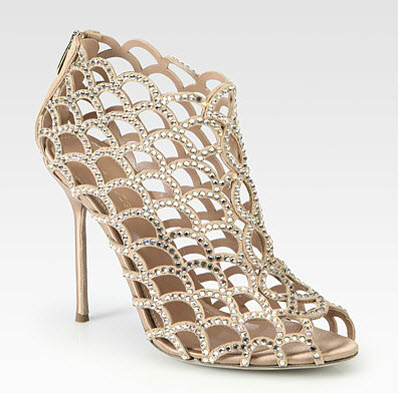 Shoe of the Day: Sergio Rossi Suede and Swarovski Crystal Mermaid Ankle ...