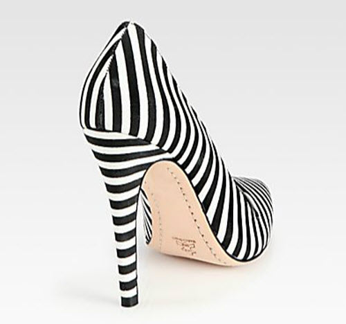 Shoe of the Day: Alice + Olivia Striped Canvas Pumps - Exotic Excess