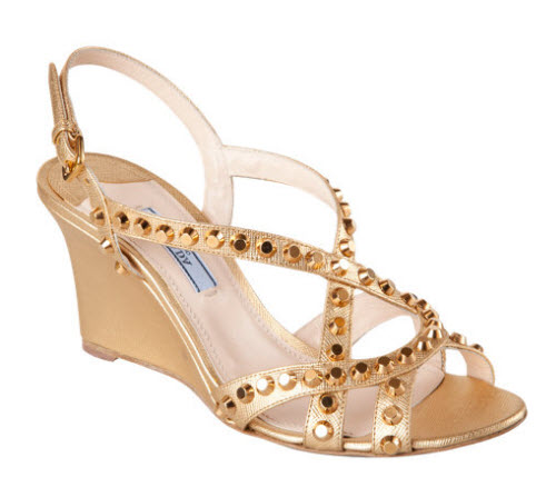 Shoe of the Day: Prada Multi Strap Studded Wedge