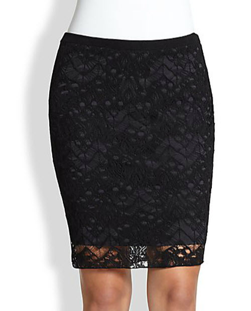 Eileen Fisher Lace Pencil Skirt - Exotic Excess