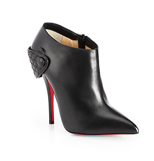 Shoe of the Day: Christian Louboutin Huguette Leather Moto Ankle Boots