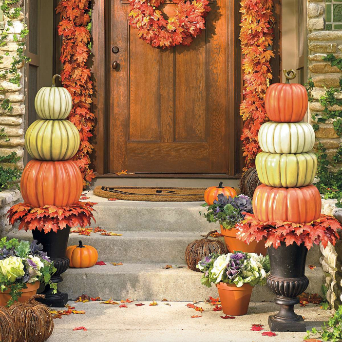 Create A Beautiful Fall Display with a Stacked Pumpkin Topiary - Exotic ...