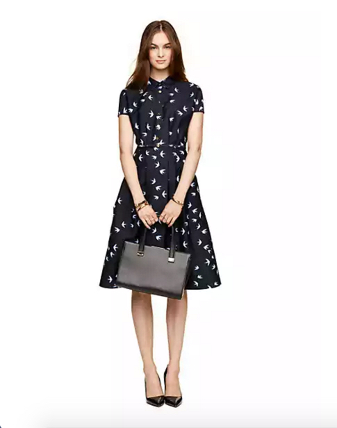 Kate Spade New York Winter Swallow Structured Shirtdress - Exotic Excess