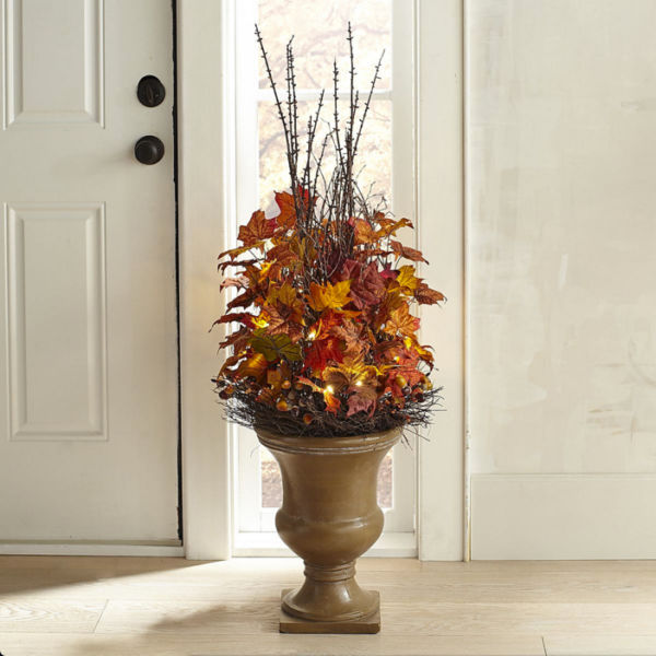 Luxury Fall Decor: Pre-Lit Autumn Topiary - Exotic Excess