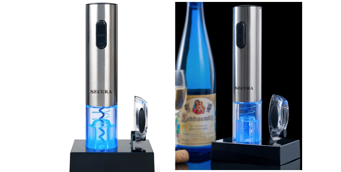 Secura Stainless Steel Electric Wine Opener and Foil Cutter - Exotic Excess