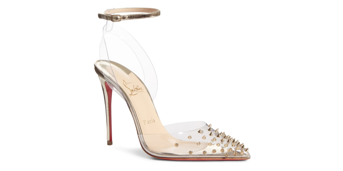 Shoe of the Day: Christian Louboutin Spikoo Spiked Ankle-Wrap Red Sole ...