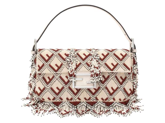 Fendi Baguette FF Beaded Shoulder Bag