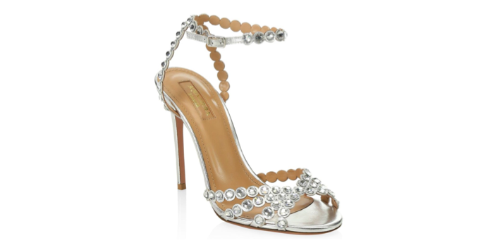Shoe of the Day: Aquazzura Tequila Crystal Studded Leather Sandals ...